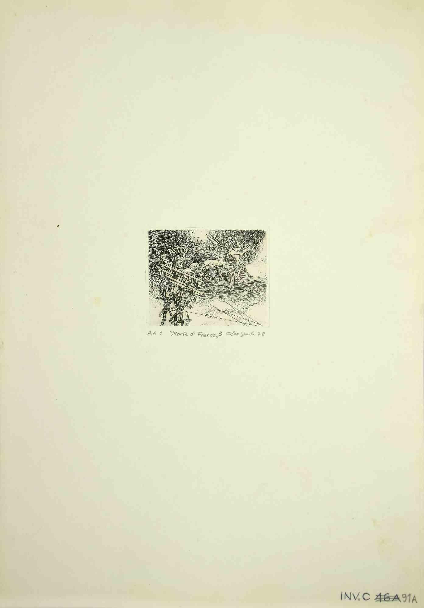 Der Tod von Franco - Original-Radierung - 1978
