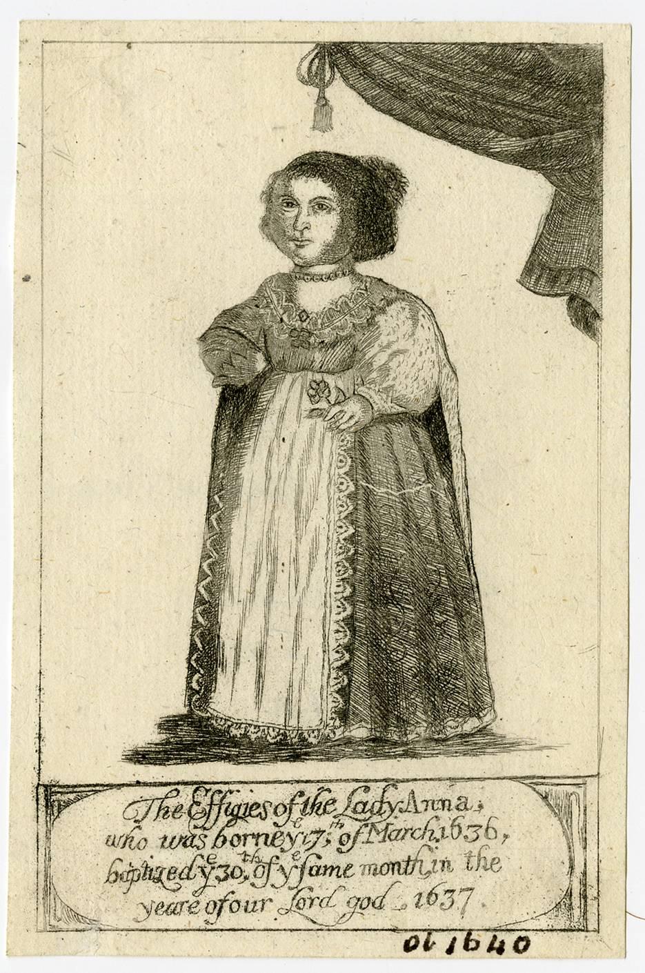 Unknown Portrait Print - The effigies of the lady Anna [..].