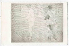 The Exhibition - Original Etching and Drypoint - Mid-20th Century