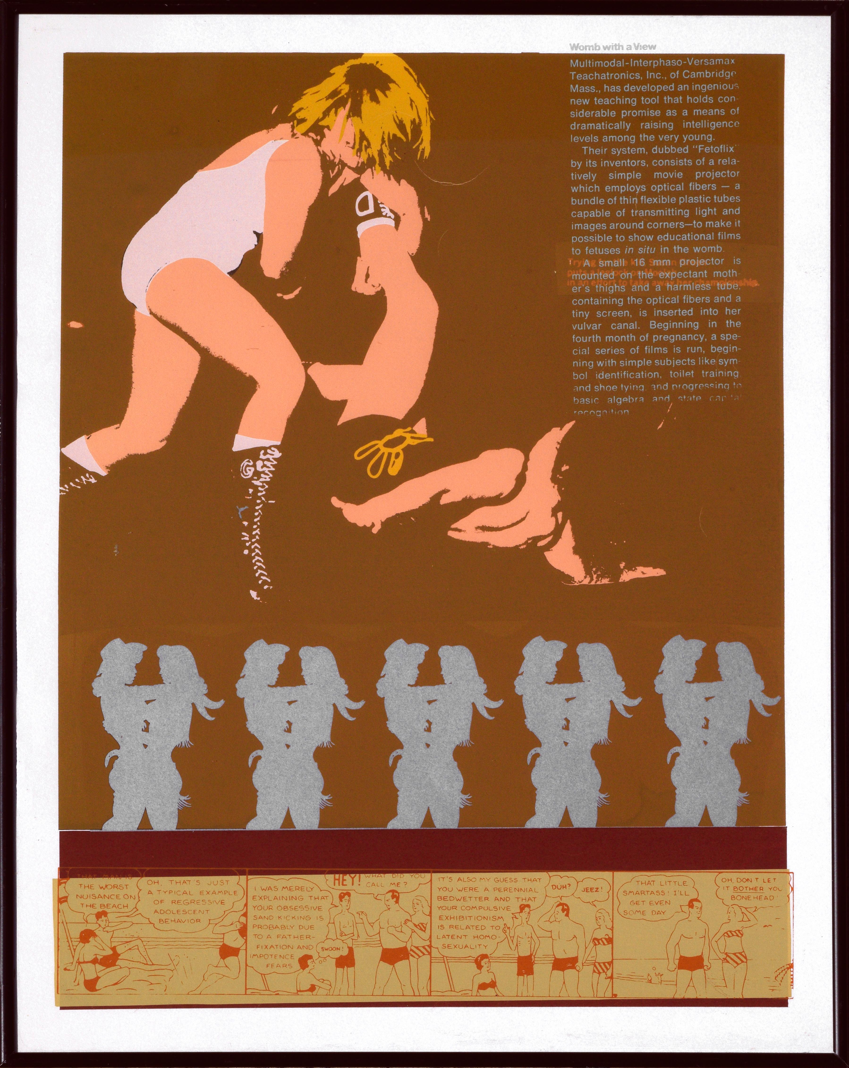 Abstract Print di Unknown - Serigrafia raffigurante The Fabulous Moolah, campionessa mondiale di wrestling femminile