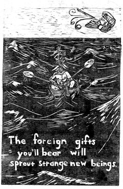 The Foreign Gifts, Woodblock Print by Daniel Duford, 2013
