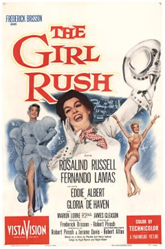 The Girl Rush, original 1955 Retro movie poster.