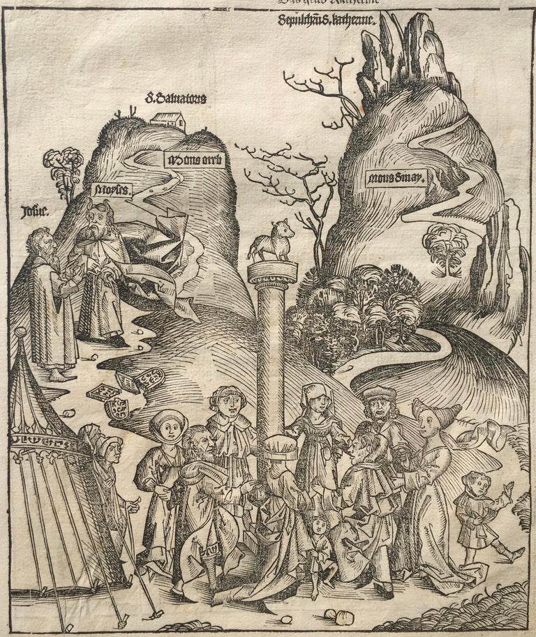 Unknown Figurative Print - The Golden Calf - Nuremberg Chronicle, (528 Years Old)