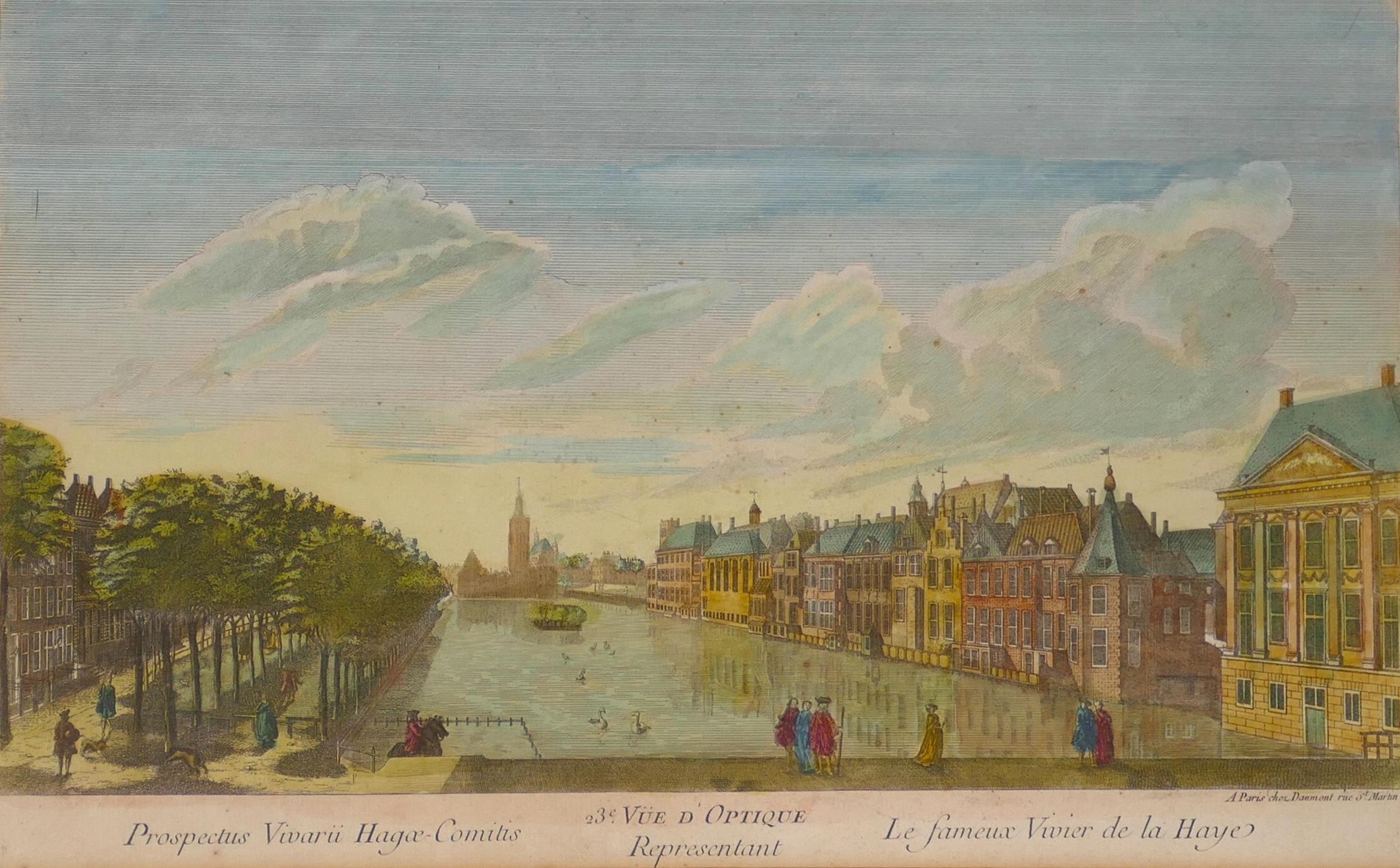The Hague - Le fameux Vivier de la Haye - Etching by French Master 1700