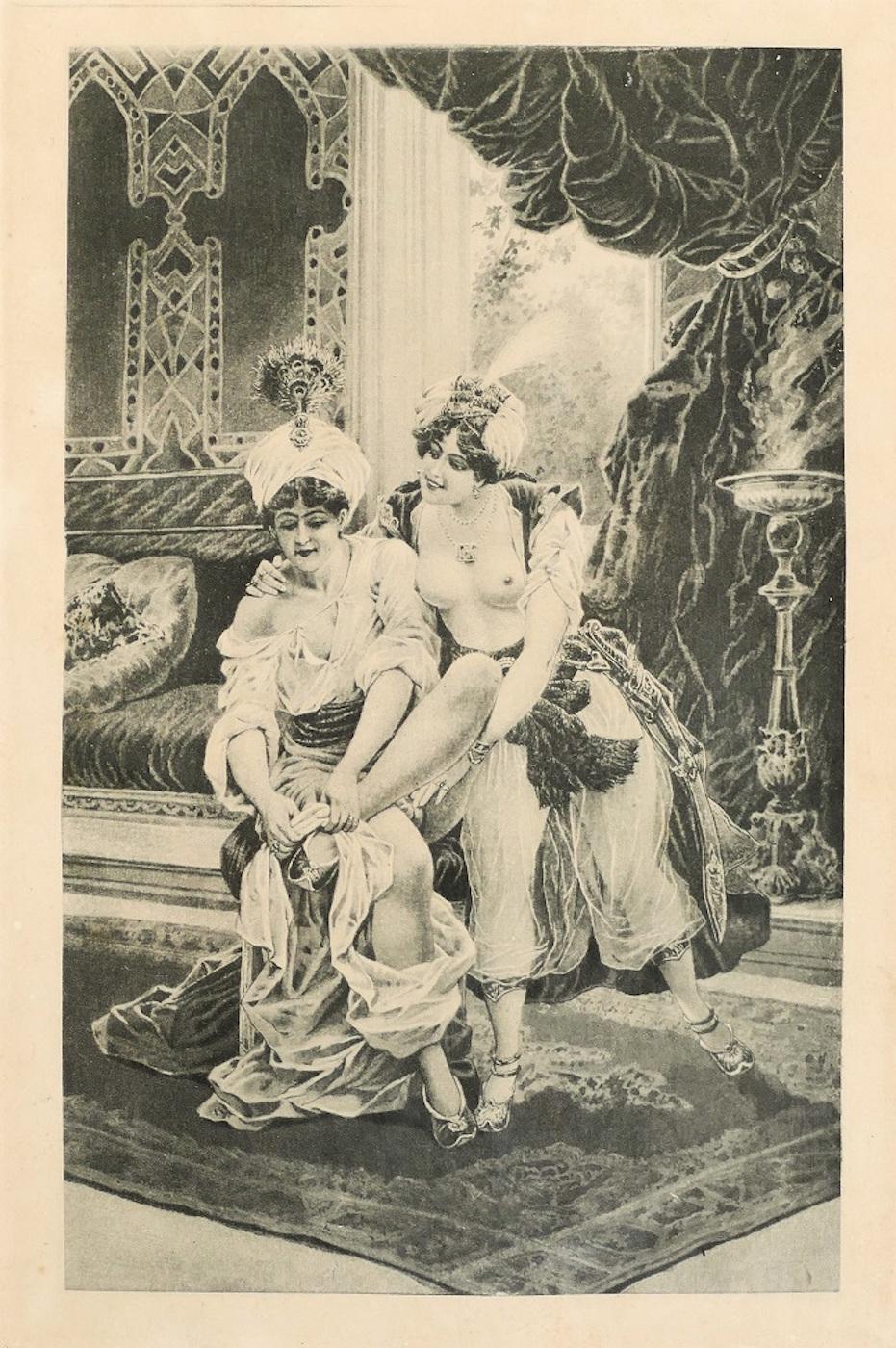 Unknown Figurative Print - The Harem - Heliogravure - 1906