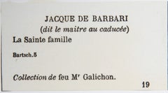 The Holy Family, 1509, Old Masters Etching by Jacopo de' Barbari