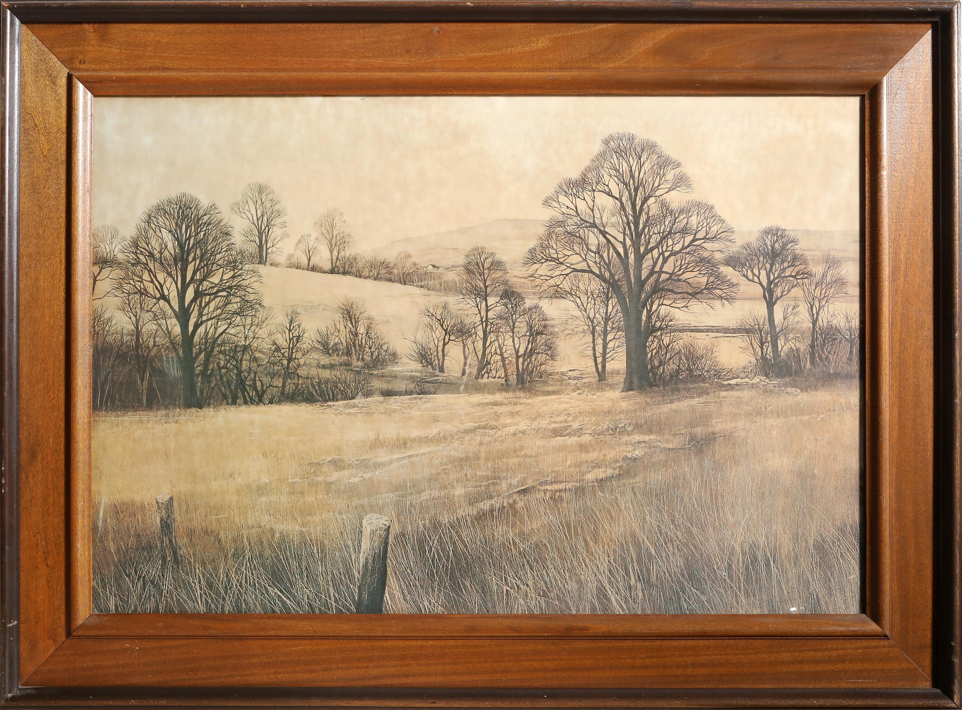 Unknown Landscape Print - The Homestead, Photorealist Offset Lithograph by Kathleen Caddick
