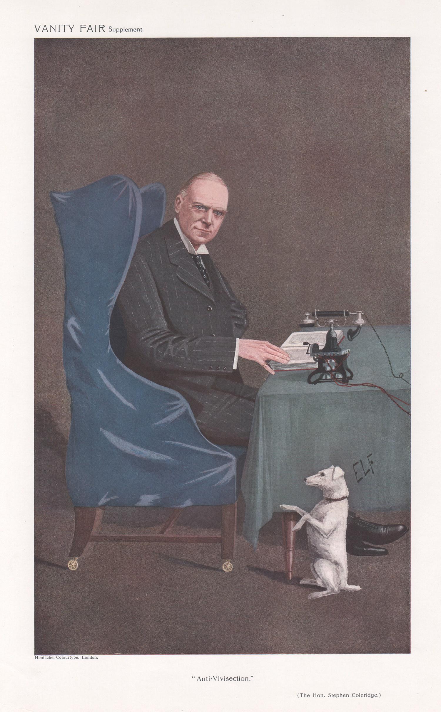 L'On. Stephen Coleridge, Caricatura di Vanity Fair, stampa cromolitografica, 1910