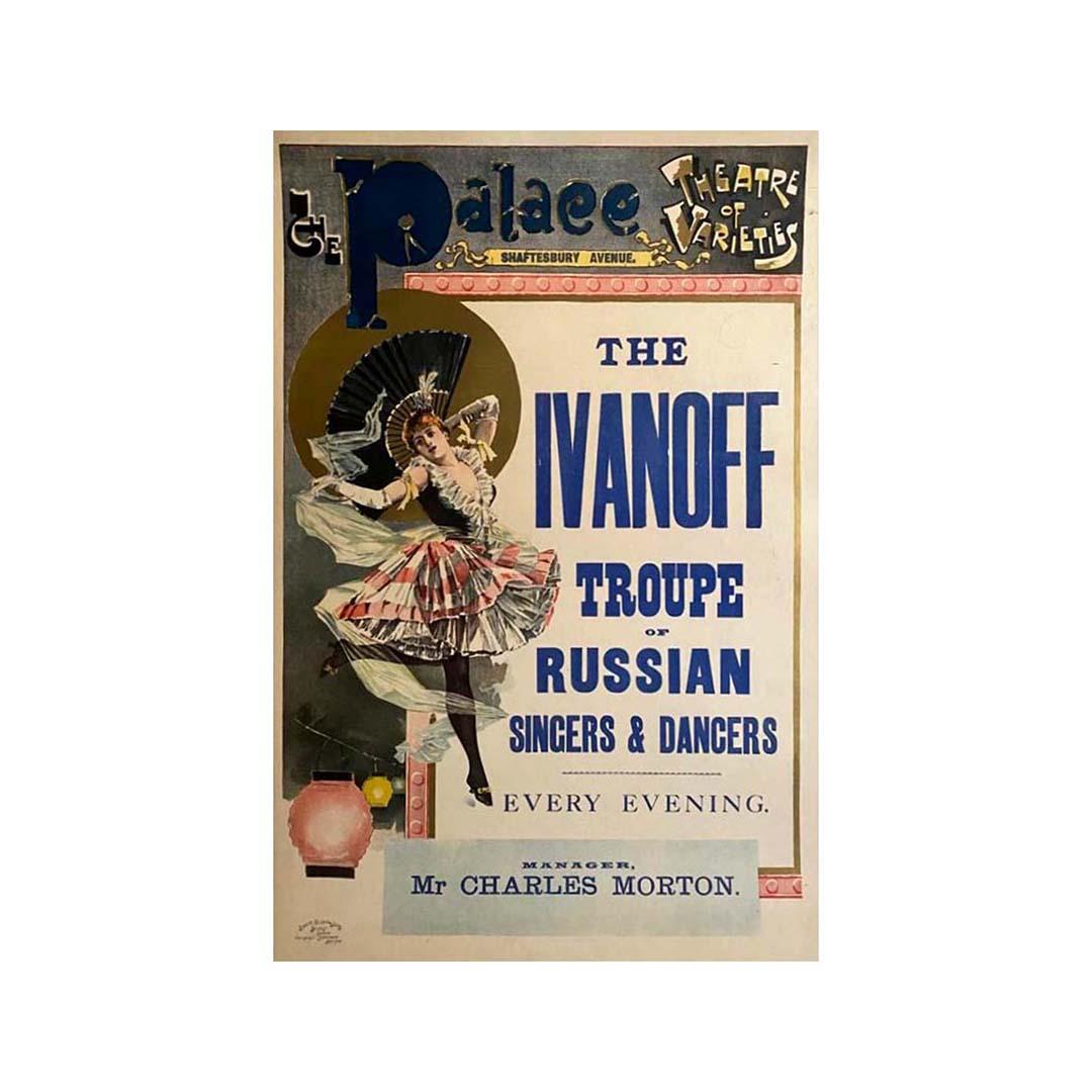The Ivanoff Troupe of Russian Singers & Dancers The Palace Theatre of Varieties For Sale 2