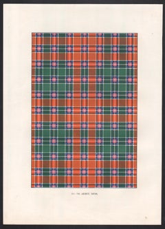 The Jacobite Tartan, Scottish Scotland art design lithograph print