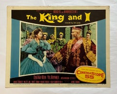 El rey y yo - Tarjeta de vestíbulo original de 1974 nº 3