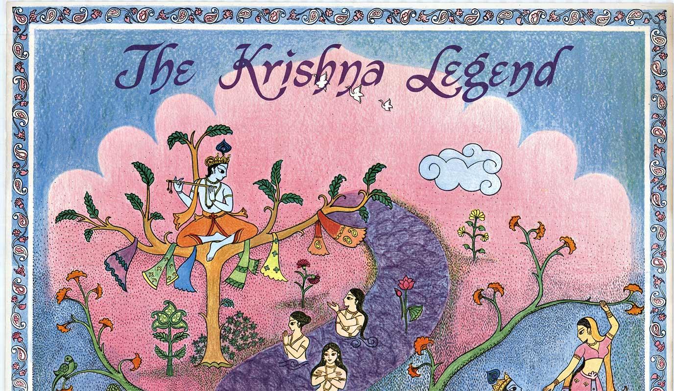 The Krishna Legend Air India original vintage poster - Print by Unknown