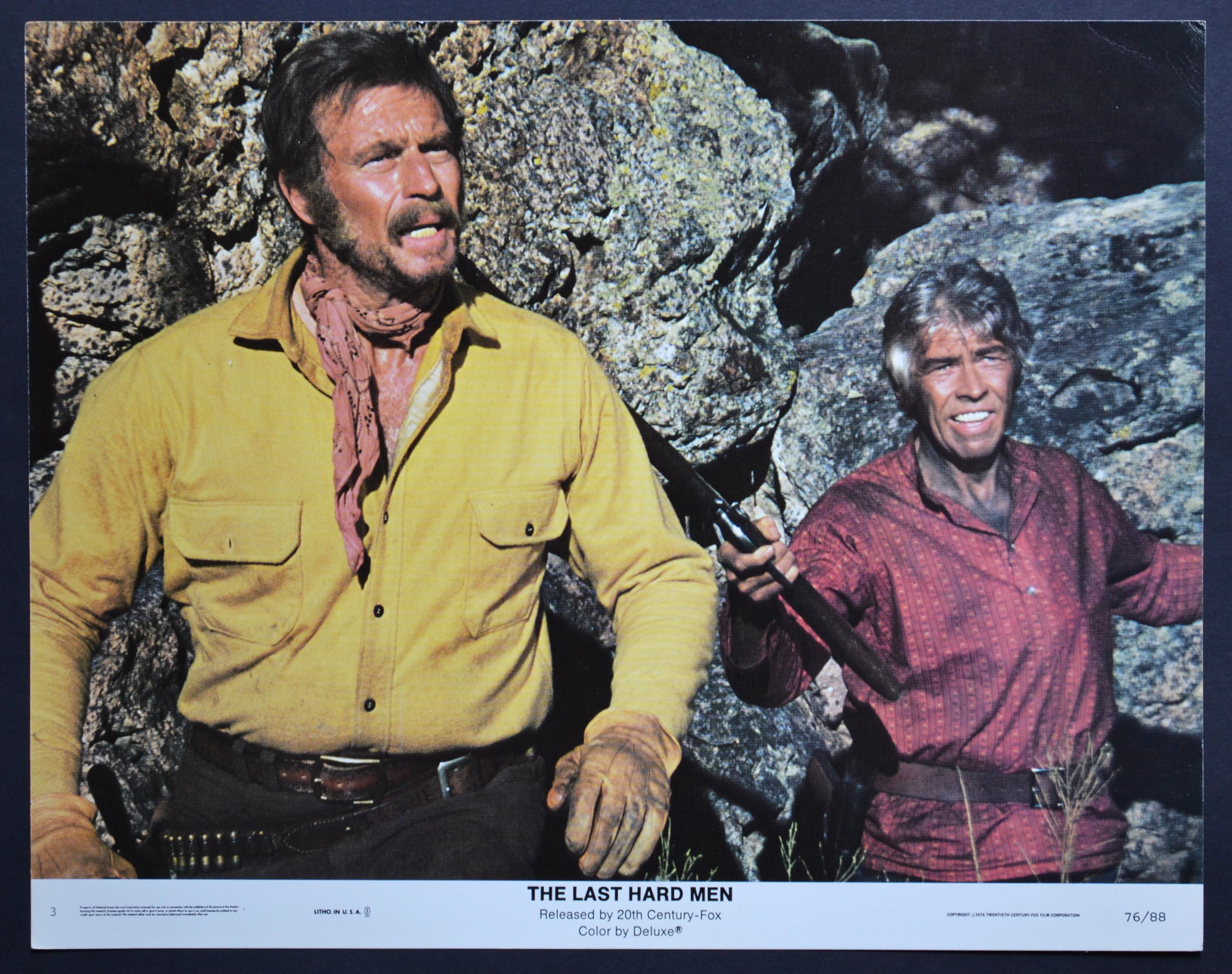 Interior Print di Unknown - "GLI ULTIMI UOMINI DURI" Lobby Card americana originale del film, USA 1976.