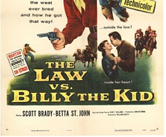 The Law vs Billy The Kid, original 1954 linen backed US 1 sheet movie poster
