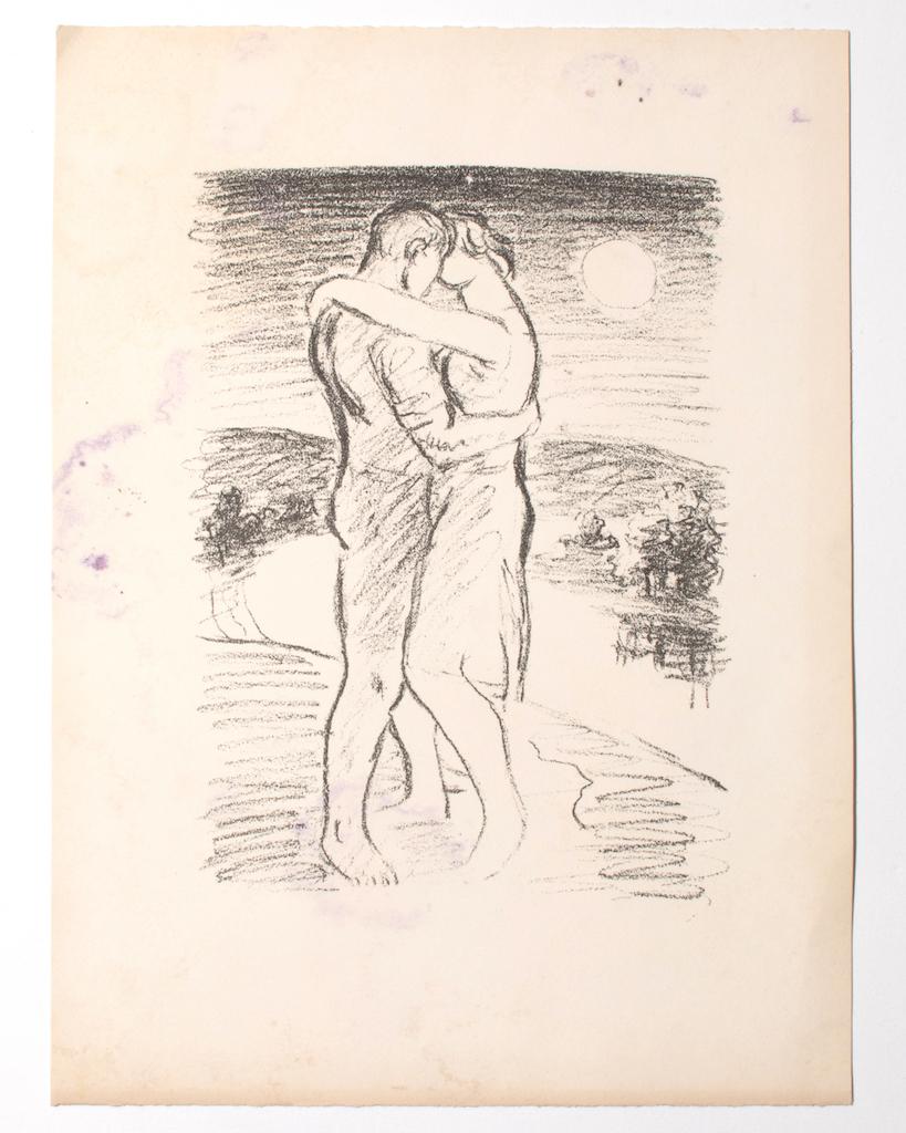 The Lovers - Original Lithograph - Mid-20th Century