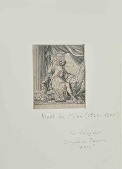 The Mask - Etching by Noel Le Mize - 19th century