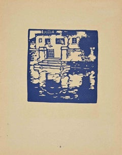 Le miroir - gravure sur bois originale de Giorgio Wenter Marini - 1926