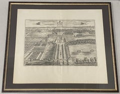 La Mota, uno de los asientos de Ye Right Honorable the Lord Romney Aguafuerte c.1719