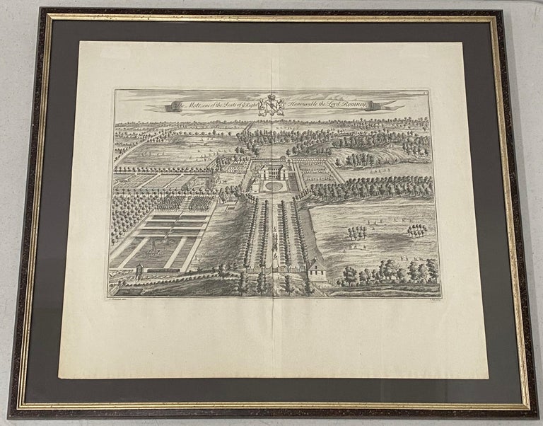 Unknown Print - The Mote, One of the Seats of Ye Right Honorable the Lord Romney Etching c.1719