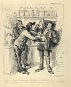 The News - Lithographie - 19e siècle