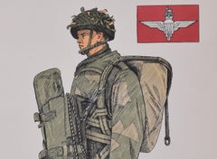 The Parachute Regiment Institute of Army Education 1954 uniform lithograph