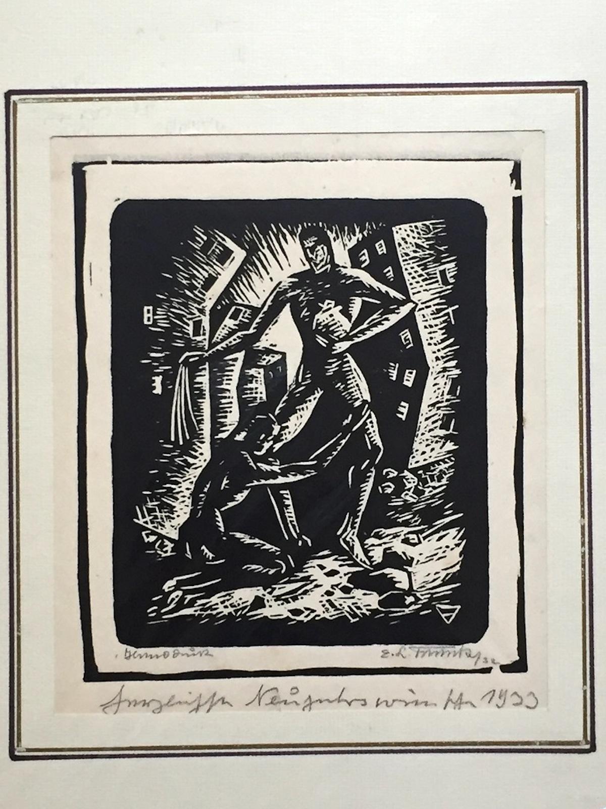 The Plea - Woodcut - Early 20th Century - Print by Unknown