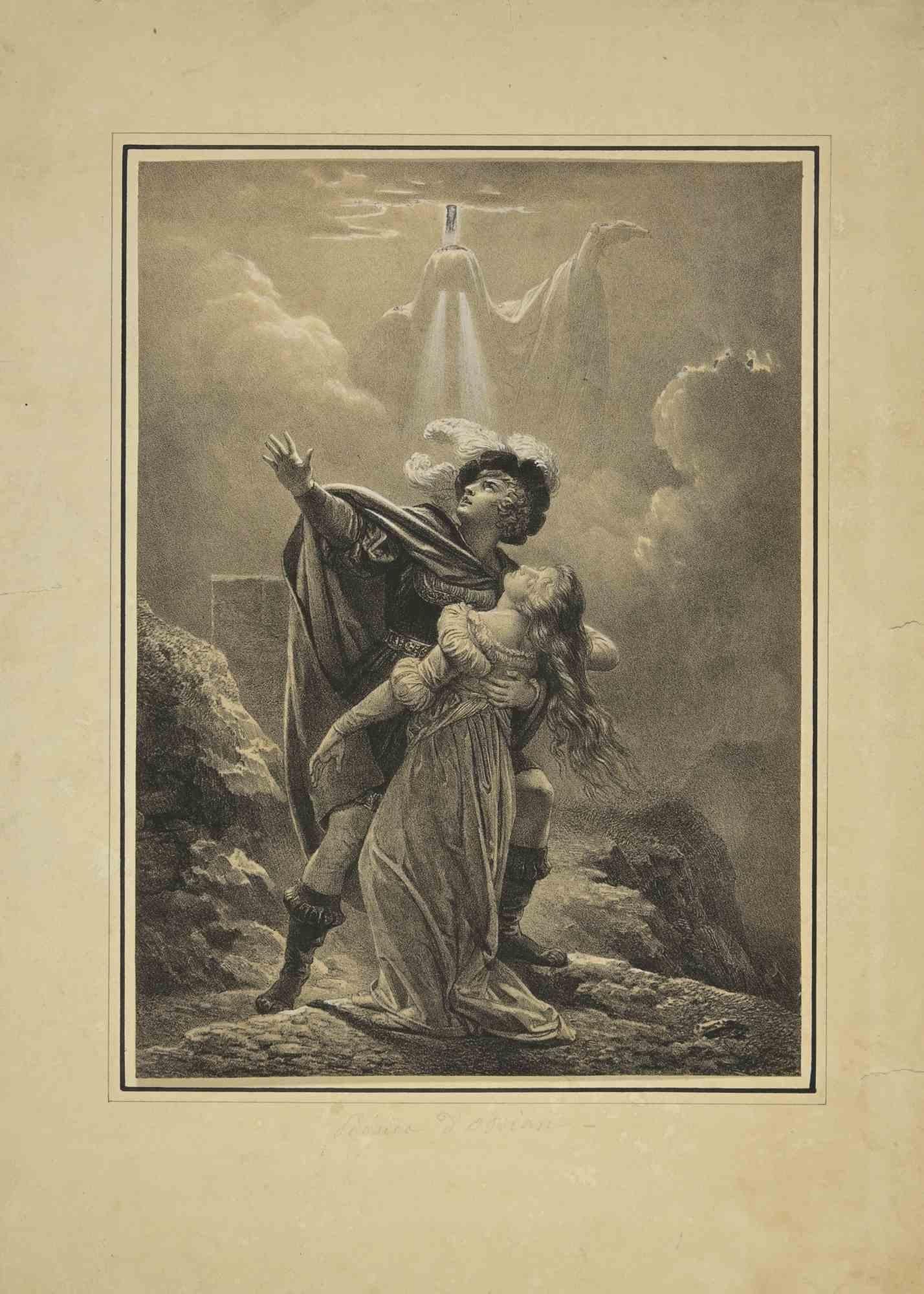 Figurative Print Unknown - Le poème de l'Ossienne - Lithographie - 19e siècle