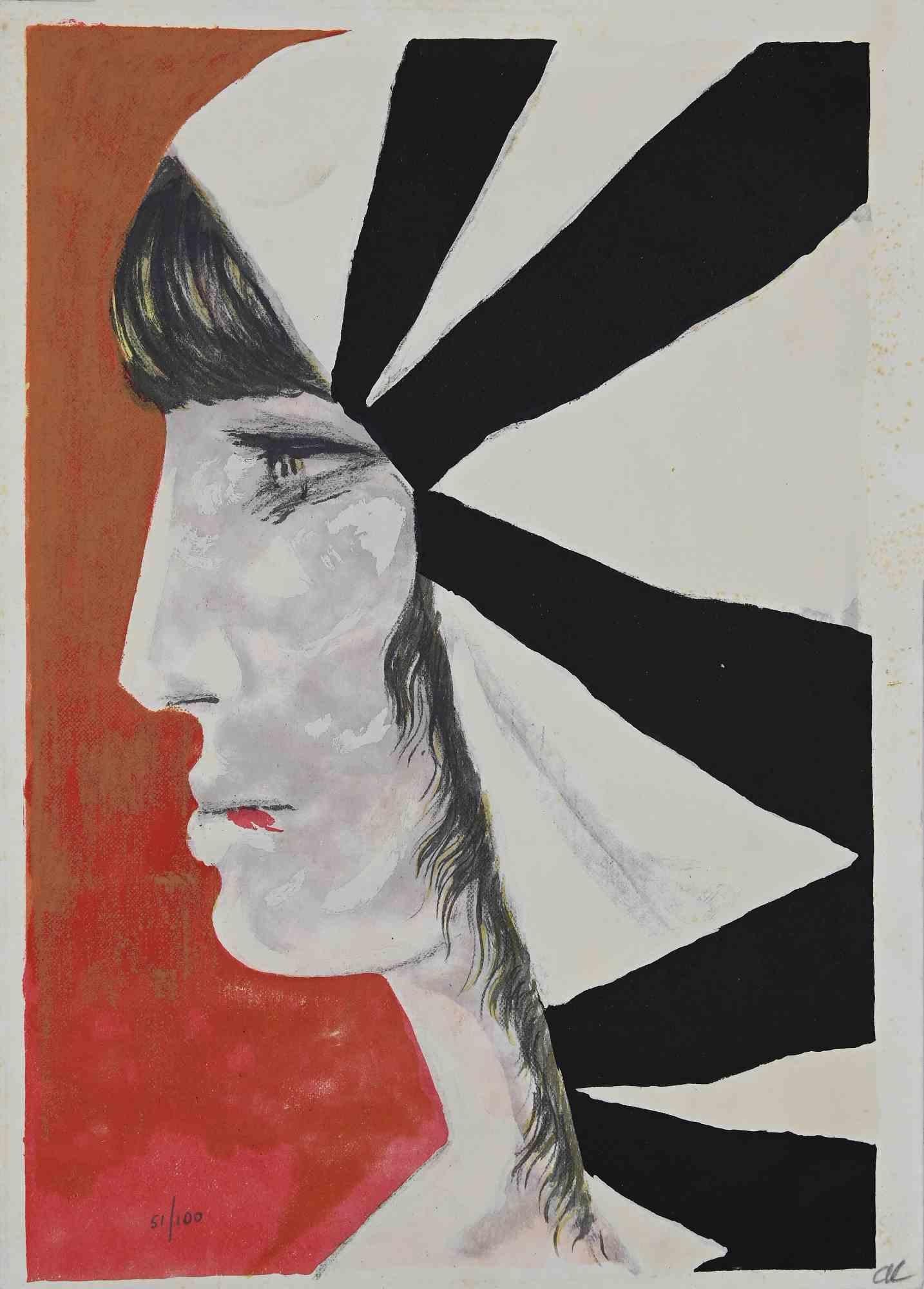 Unknown Figurative Print - The Portrait - Print - 1970s
