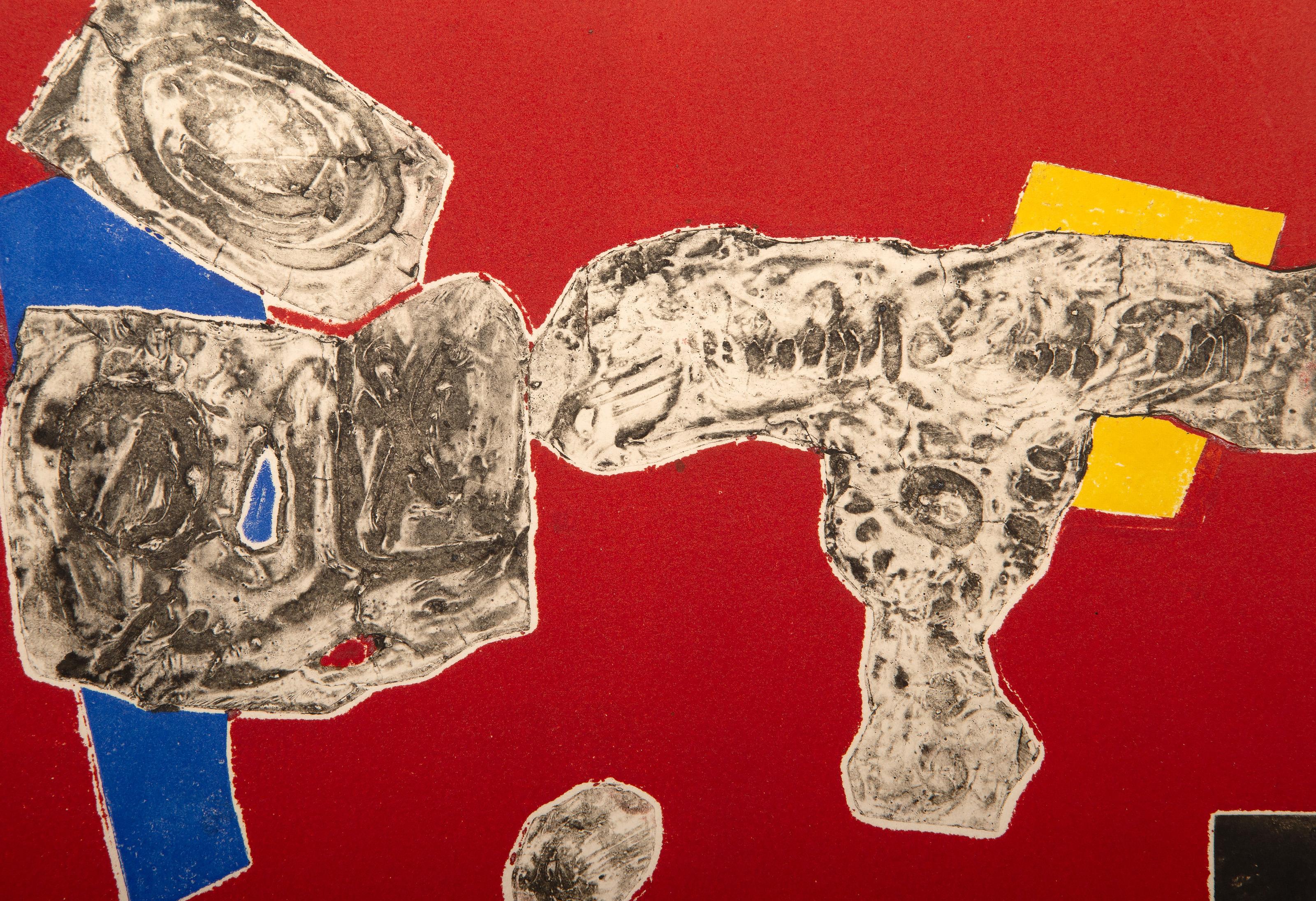 The Primitive Toy B, Modern Etching and Aquatint by Akio Wakasa Miyakawa For Sale 1