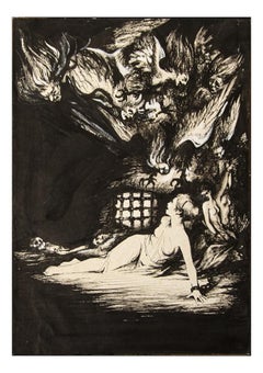 The Prisoner of Nightmares - Original Lithograph - Early 20th Century