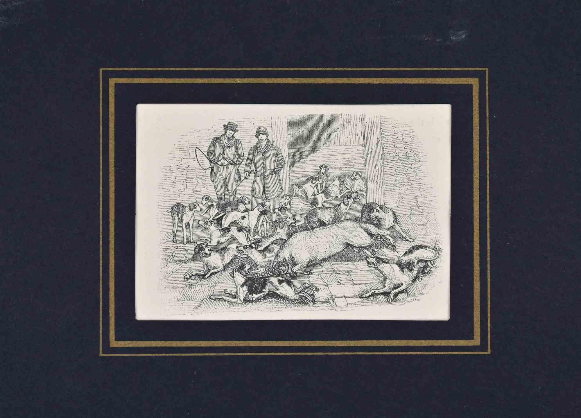 Unknown Figurative Print - The Rest - Lithograph - 19th Century