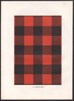 The Rob Roy Tartan, Scottish Scotland art design lithograph print