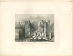 The Small Temple Entry - Original Lithograph - Mid 19th Century