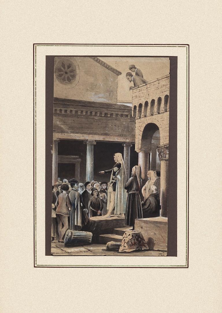 Die Rede -  Lithographie des 20. Jahrhunderts – Print von Unknown