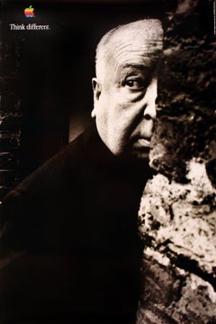 Vintage Think Different Poster Apple Computer Original 1998 - Alfred Hitchcock