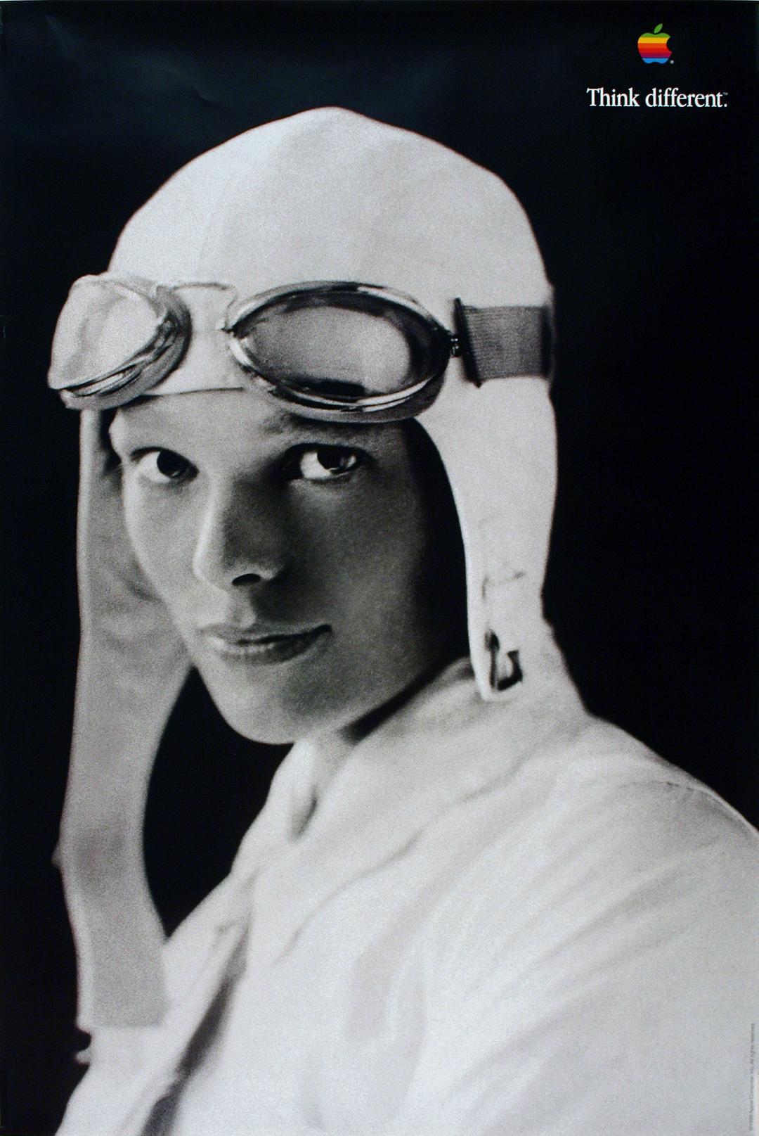 Think Different Poster Apple Computer Original 1998 - Amelia Earhart - Print by Unknown