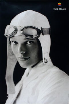 Póster Think Different Apple Computer Original 1998 - Amelia Earhart
