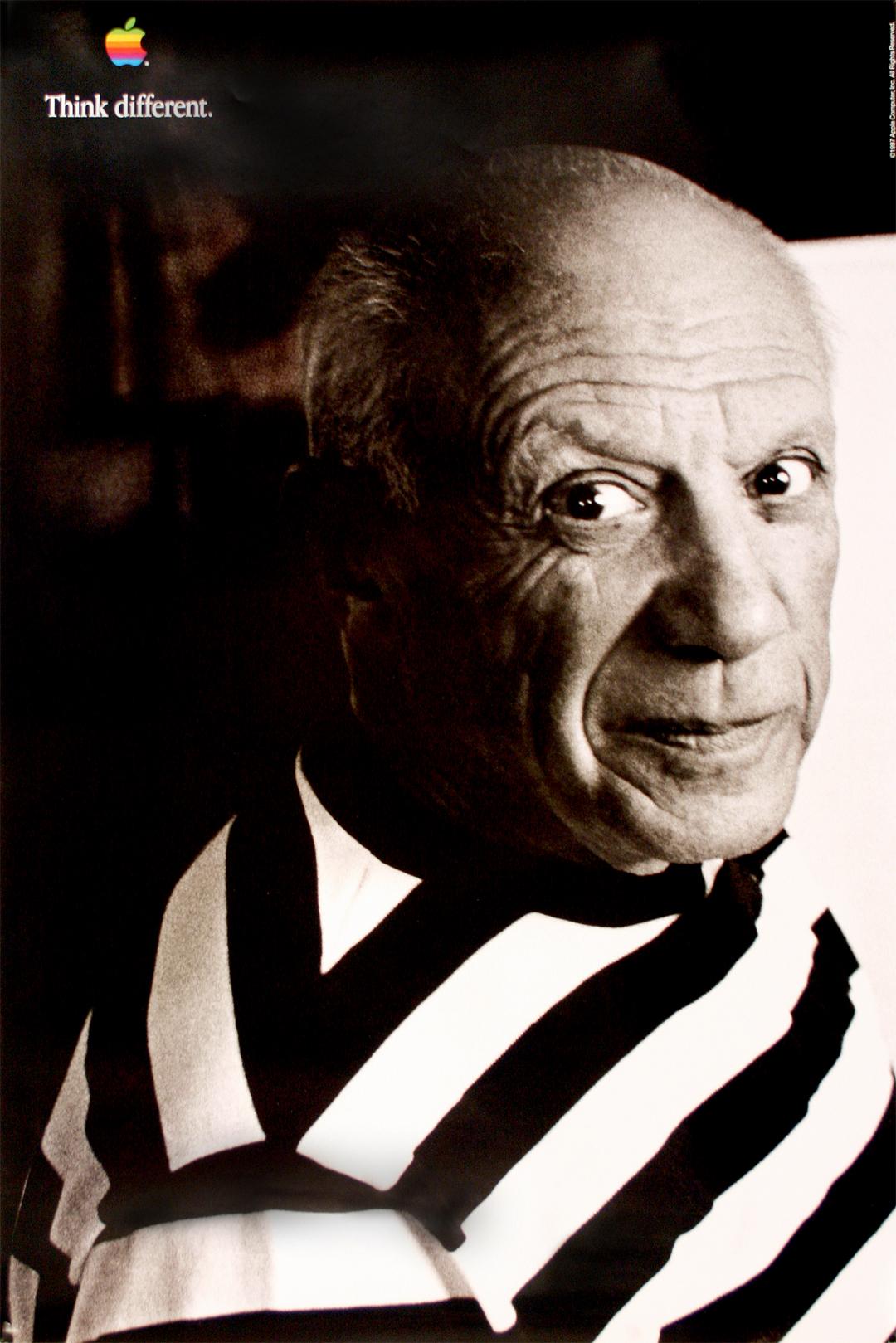 Unknown Print - Think Different Poster Apple Computer Original 1998 - Pablo Picasso