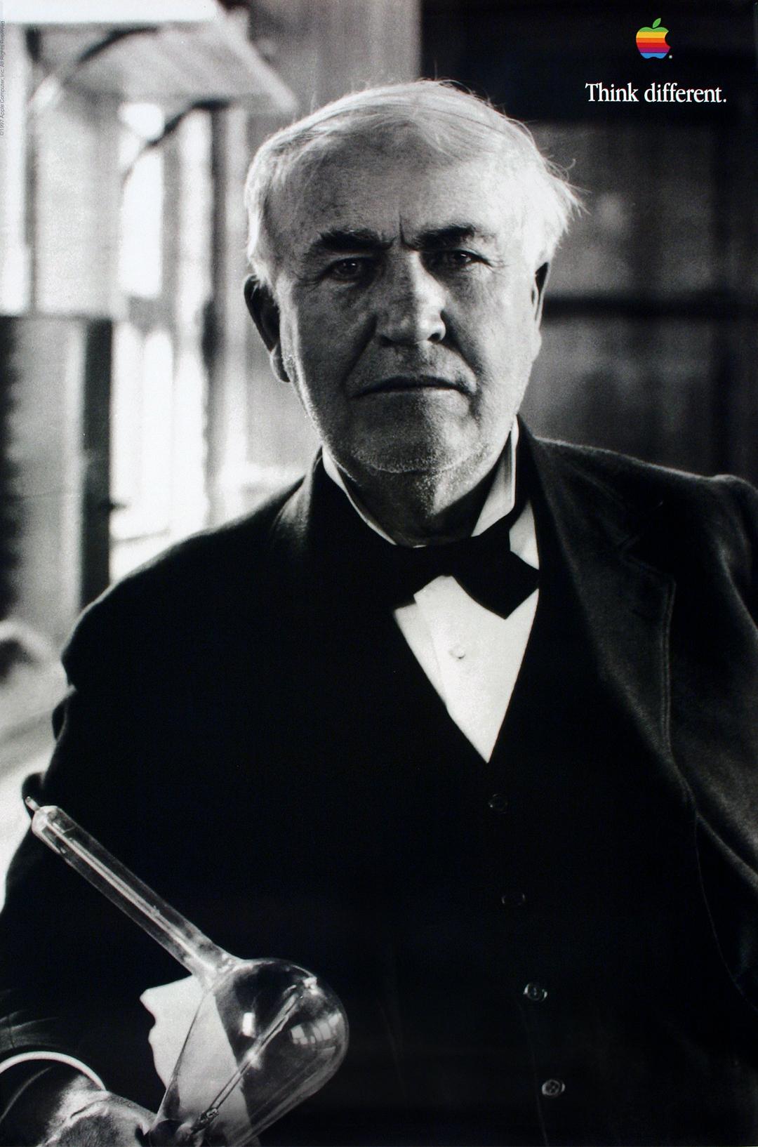 Think Different Poster Apple Computer Original 1998 - Thomas Edison - Print by Unknown