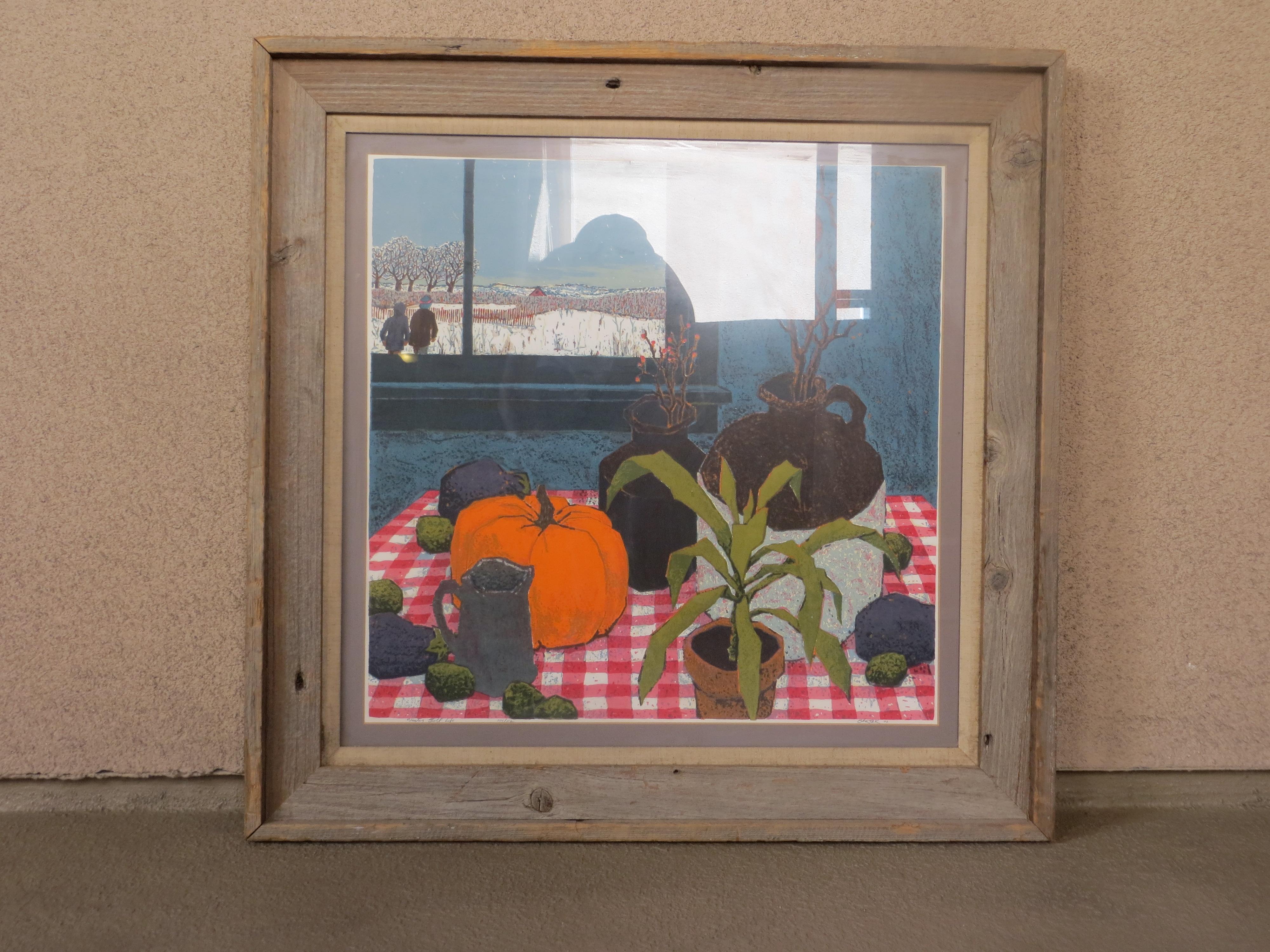 THOMAS BARTEK, WINTER STILL LIFE SERIGRAPH, 1973 - Print by Unknown
