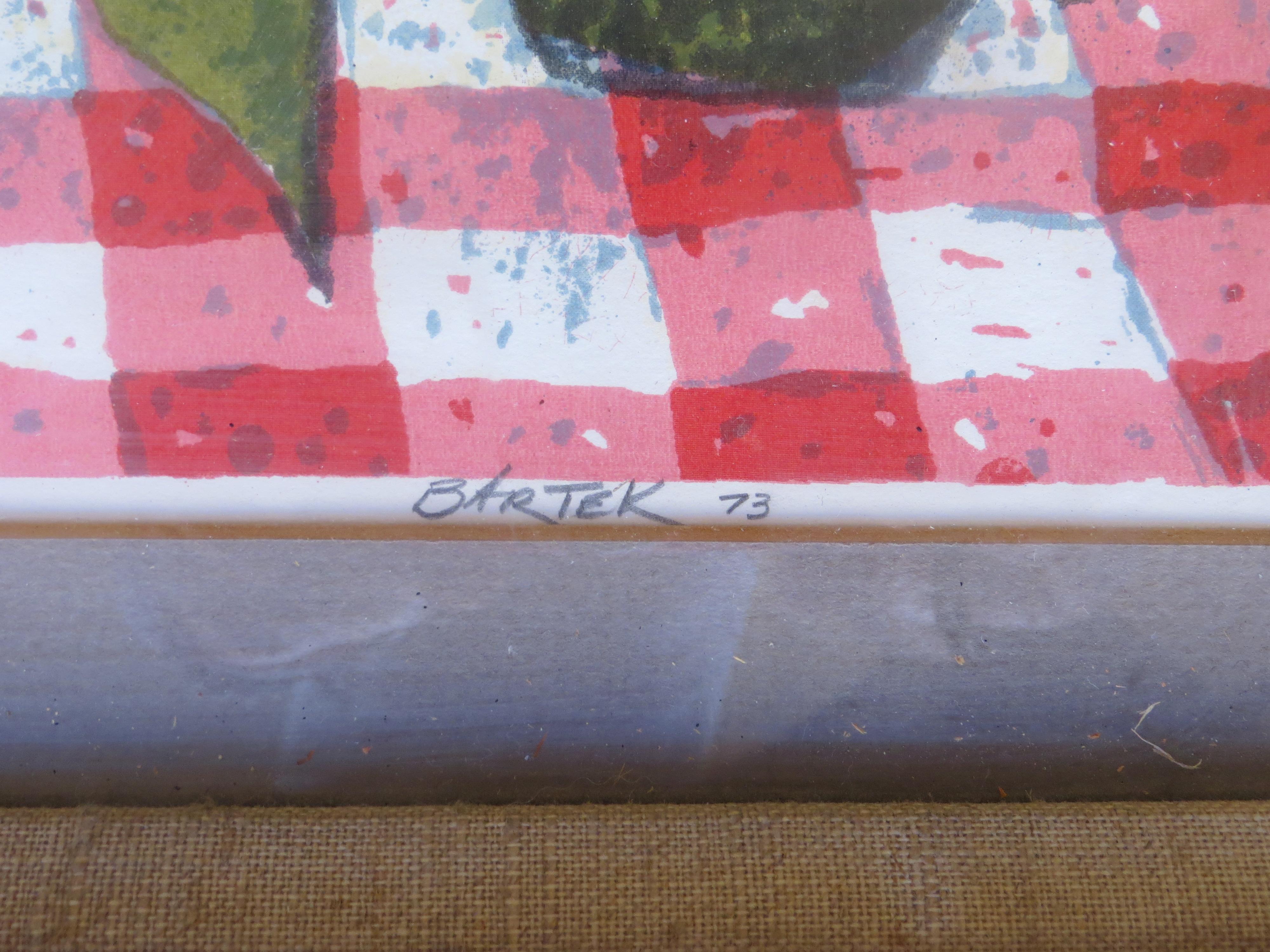 THOMAS BARTEK, WINTER STILL LIFE SERIGRAPH, 1973 For Sale 2