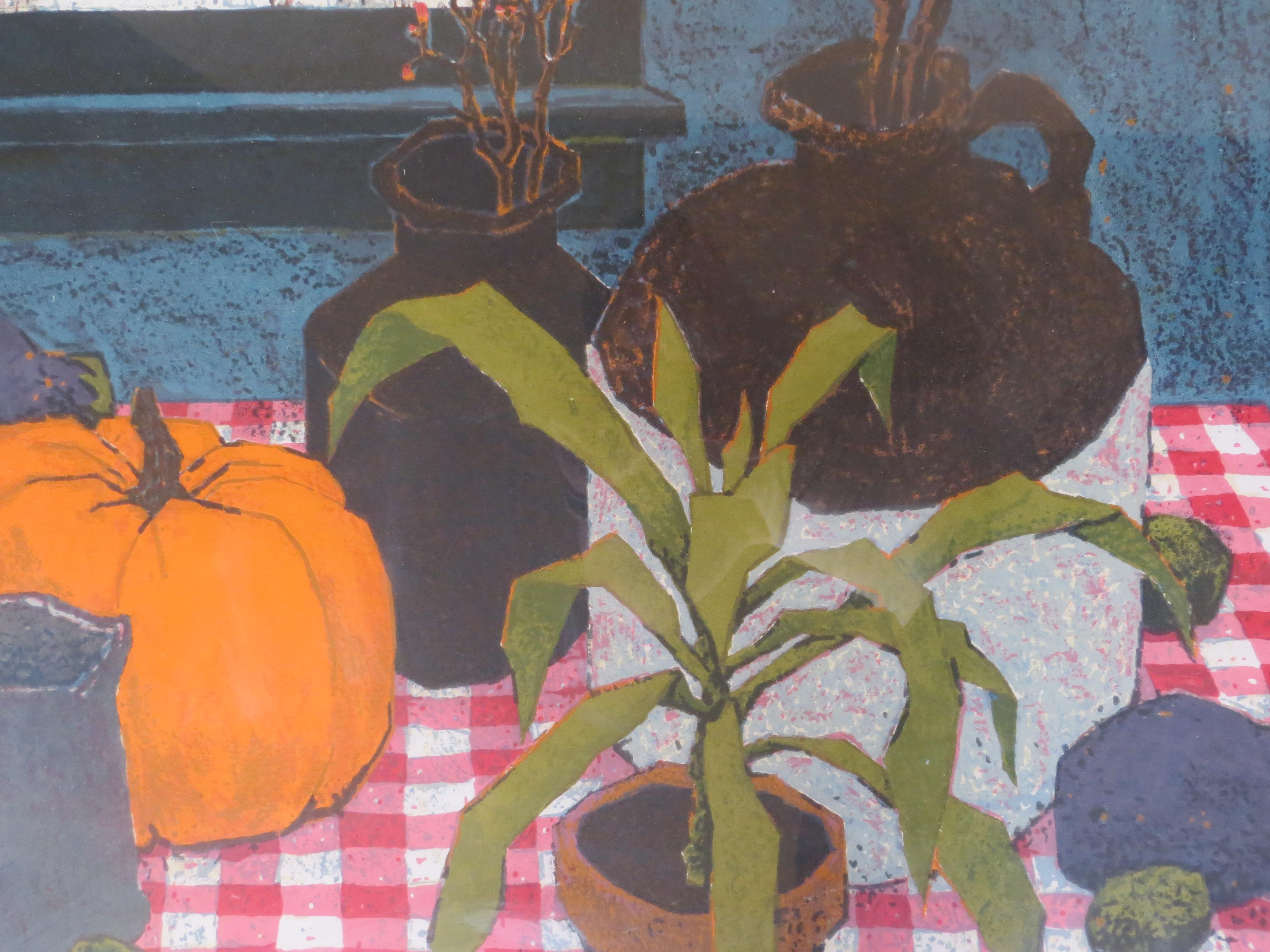 THOMAS BARTEK, WINTER STILL LIFE SERIGRAPH, 1973 For Sale 4