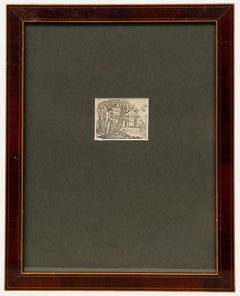 Thomas Bewick (1753-1828) - 19th Century Wood Engraving, Fishing by the Mill