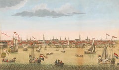 Thomas Bowles after Peter van Ryne - Engraving, A General View of Amsterdam