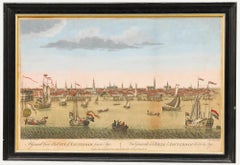 Thomas Bowles after Peter van Ryne - Engraving, A General View of Amsterdam