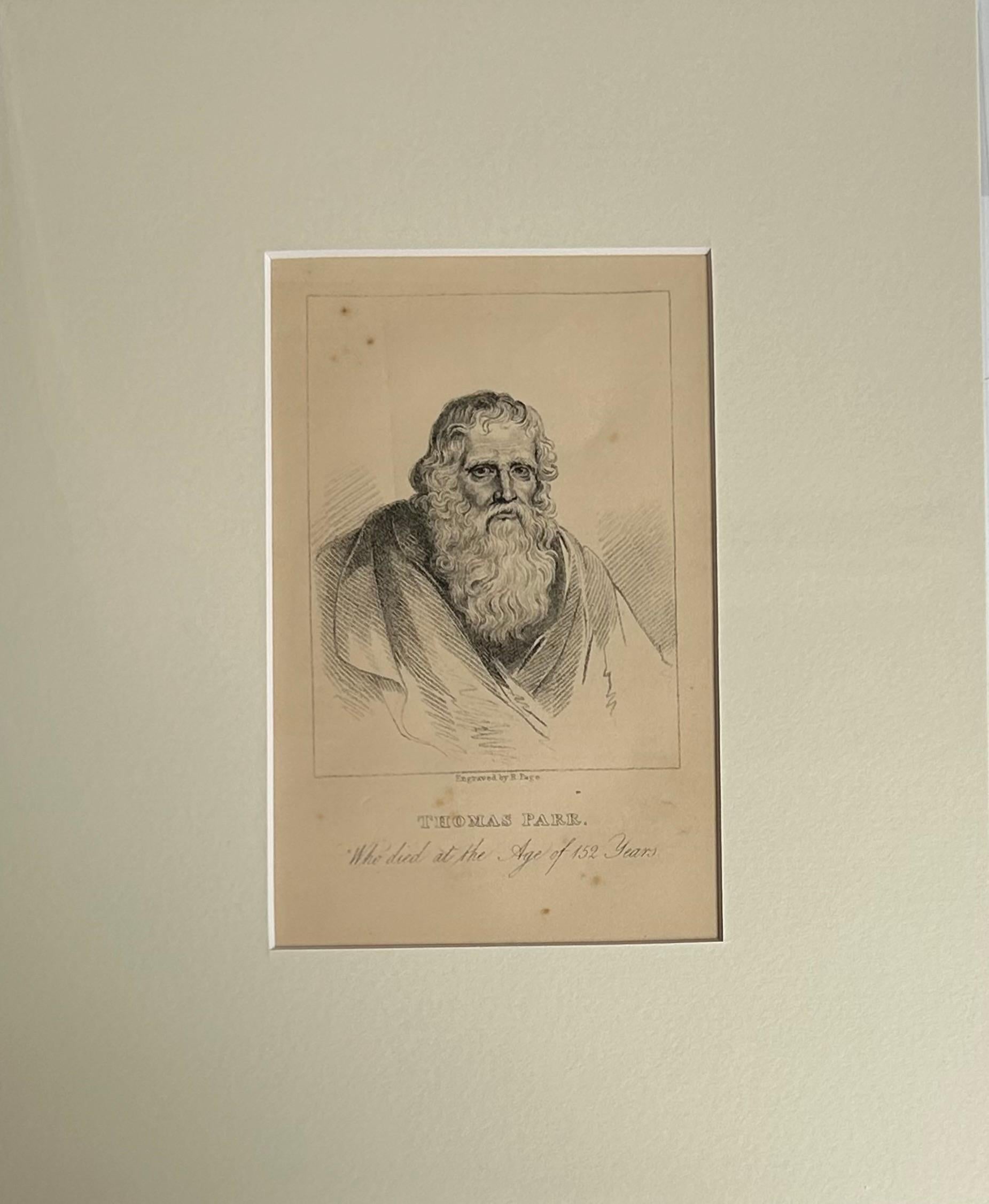Thomas Parr, mort à l'âge de 152 ans - Print de Unknown