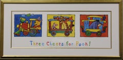 Vintage "Three Cheers For Pooh!" Gilt Framed Colour Print
