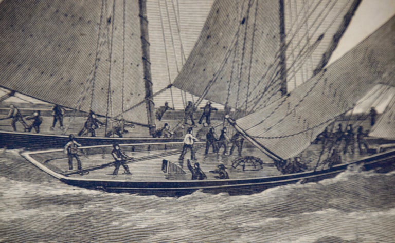 Unknown - Three Engravings Depicting Sailing Yachts Competing in 1885 America's Cup Trials For ...