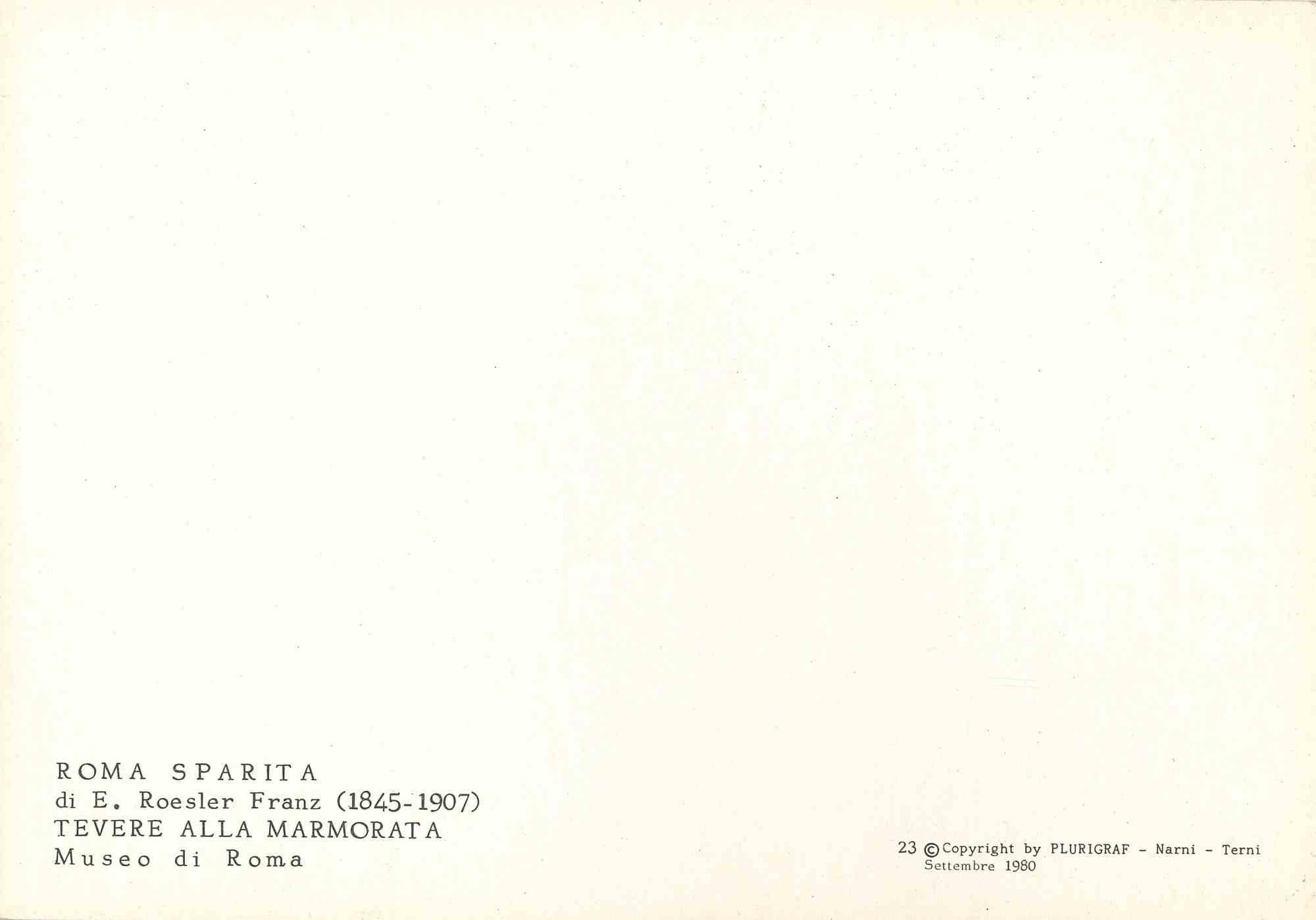 Tíber de  Marmorata, Roma - Postal vintage - Años 80 - Print de Unknown