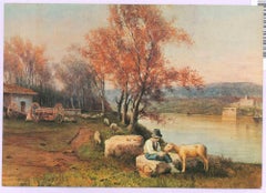 Tevere di  Marmorata, Roma - Cartolina d'epoca - Anni '80